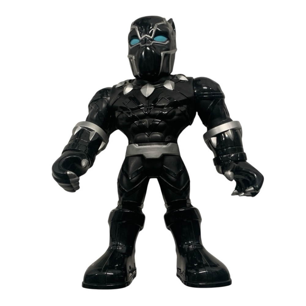 Playskool Marvel Superhero Mega Mighties Black Panther Toy Action Figure 10”